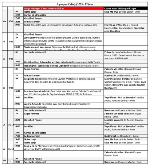 Rencontres A propos d'Elle(s) 2023