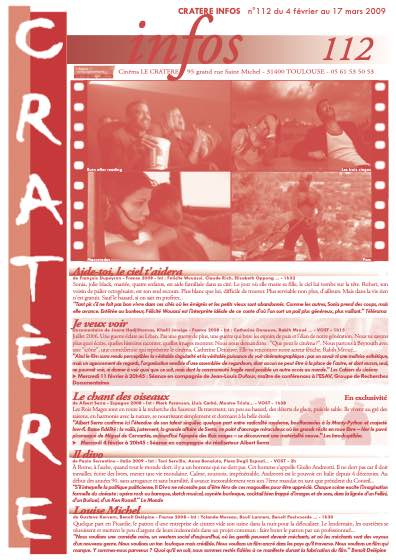 Programme 112 du 4 février au 17 mars 2009