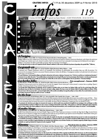 Programme 119 du 30 décembre 2009 au 9 février 2010