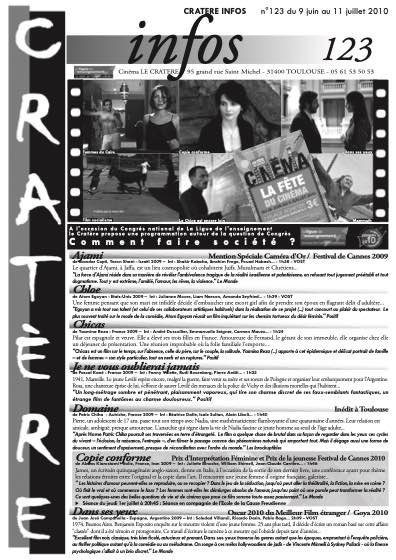 Programme 123 du 9 juin au 11 juillet 2010