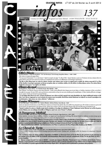 Programme 137 du 24 février au 3 avril 2012