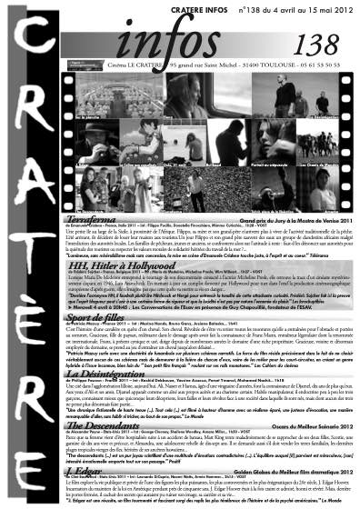 Programme 138 du 4 avril au 15 mai 2012