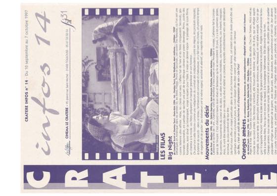 Programme 14 du 10 septembre au 7 octobre 1997