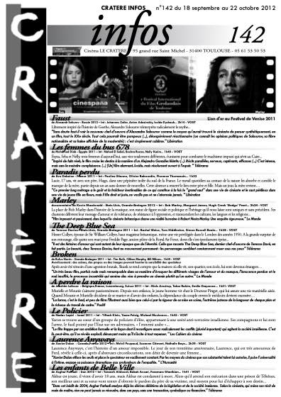 Programme 142 du 18 septembre au 22 octobre 2012