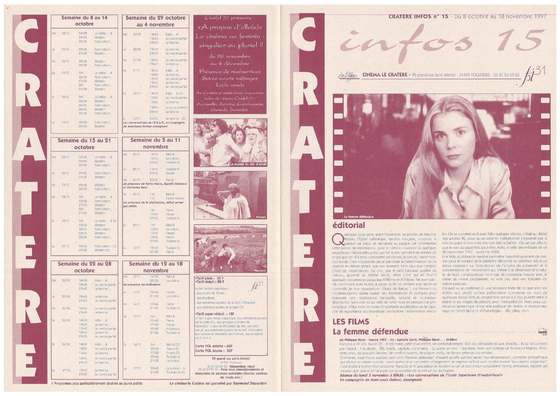 Programme 15 du 8 octobre au 18 novembre 1997