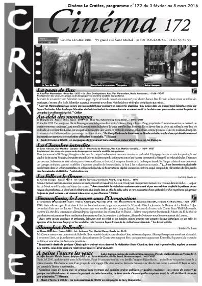 Programme 172 du 3 février au 8 mars 2016