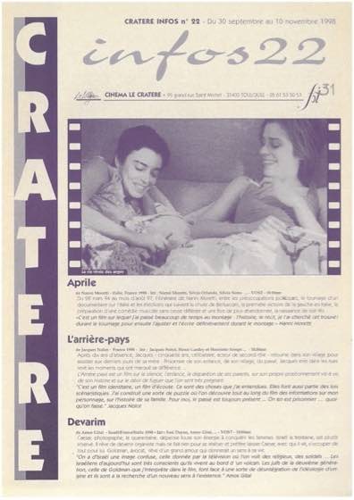 Programme 22 du 30 septembre au 10 novembre 1998