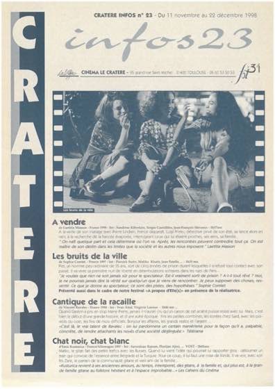 Programme 23 du 11 novembre au 22 décembre 1998