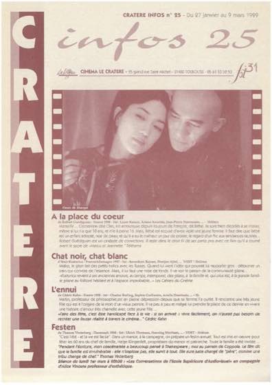 Programme 25 du 27 janvier au 9 mars 1999