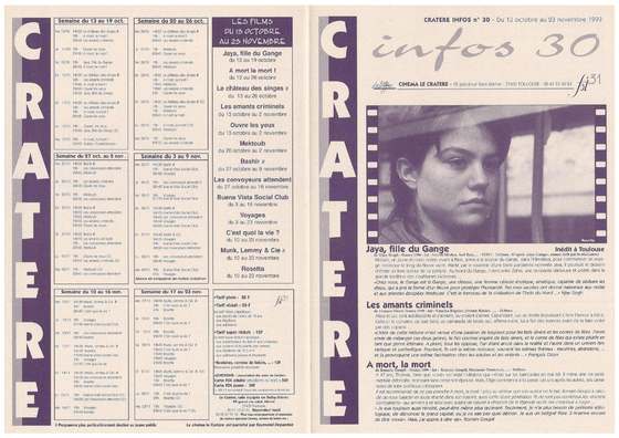 Programme 30 du 13 octobre au 23 novembre 1999