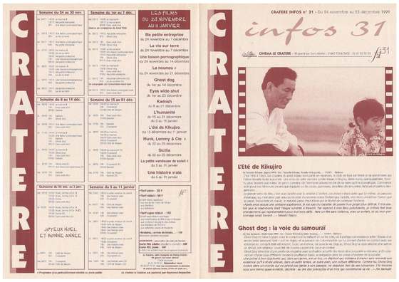 Programme 31 du 24 novembre 1999 au 11 janvier 2000