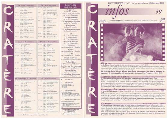 Programme 39 du 1er novembre au 12 décembre 2000