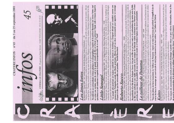 Programme 45 du 5 au 25 septembre 2001
