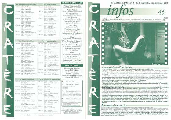 Programme 46 du 26 septembre au 6 novembre 2001