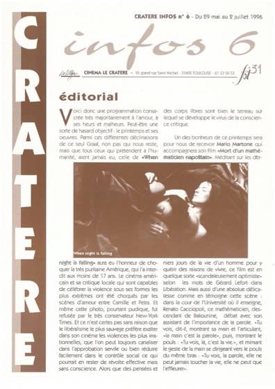 Programme 6 du 29 mai au 2 juillet 1996