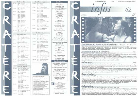 Programme 62 du 21 mai au 24 juin 2003