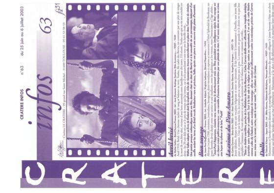 Programme 63 du 25 juin au 6 juillet 2003