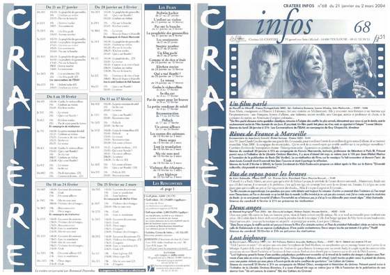 Programme 68 du 21 janvier au 2 mars 2004