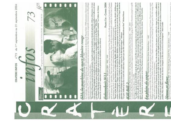 Programme 73 du 1° septembre au 21 septembre 2004