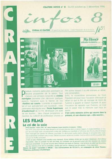 Programme 8 du 23 octobre au 3 décembre 1996