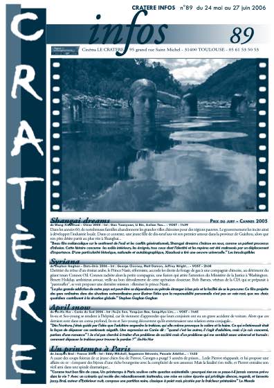 Programme 89 du 24 mai au 27 juin 2006