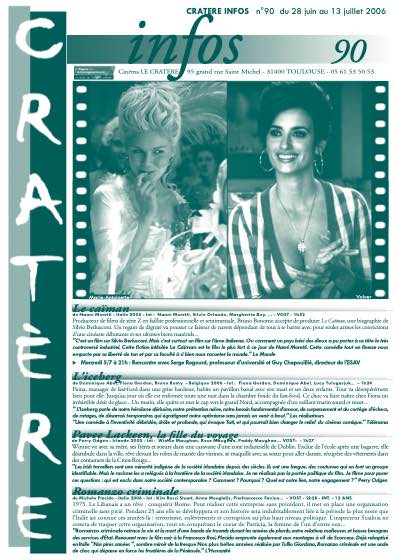 Programme 90 du 28 juin au 13 juillet 2006