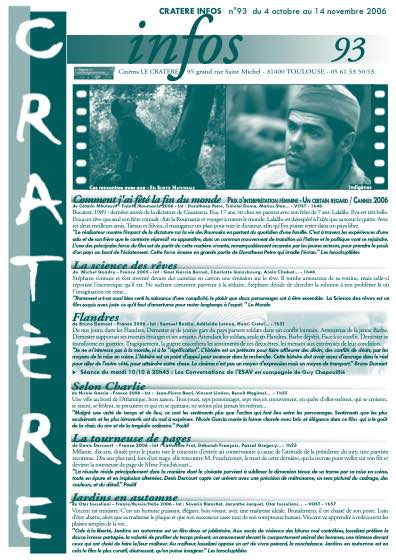 Programme 93 du 4 octobre au 14 novembre 2006