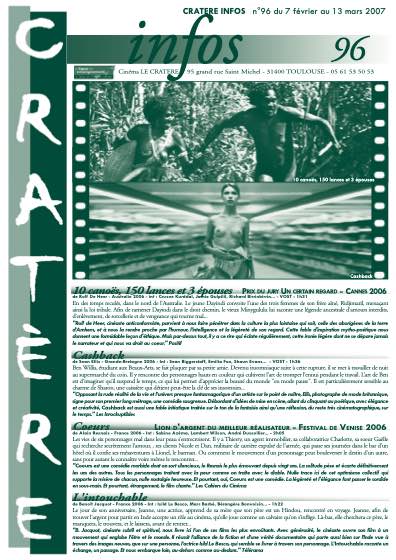 Programme 96 du 7 février au 13 mars 2007