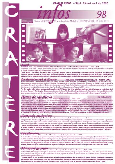 Programme 98 du 23 avril au 5 juin 2007