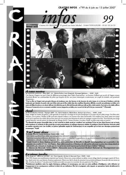 Programme 99 du 6 juin au 13 juillet 2007